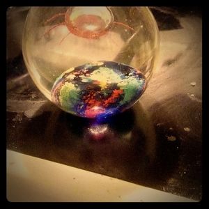 Blown glass,heavy very unique.